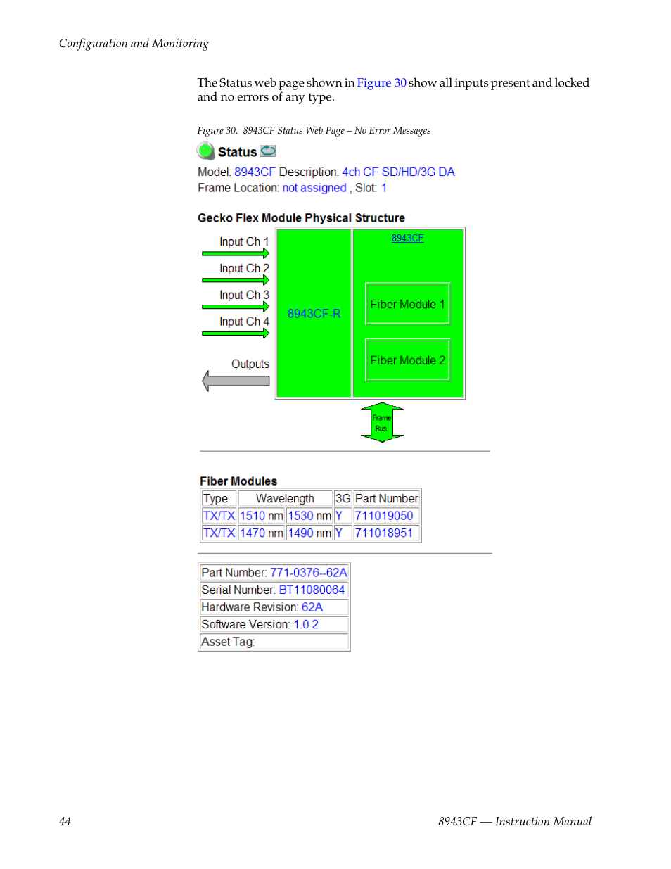 Grass Valley 8943CF User Manual | Page 44 / 66