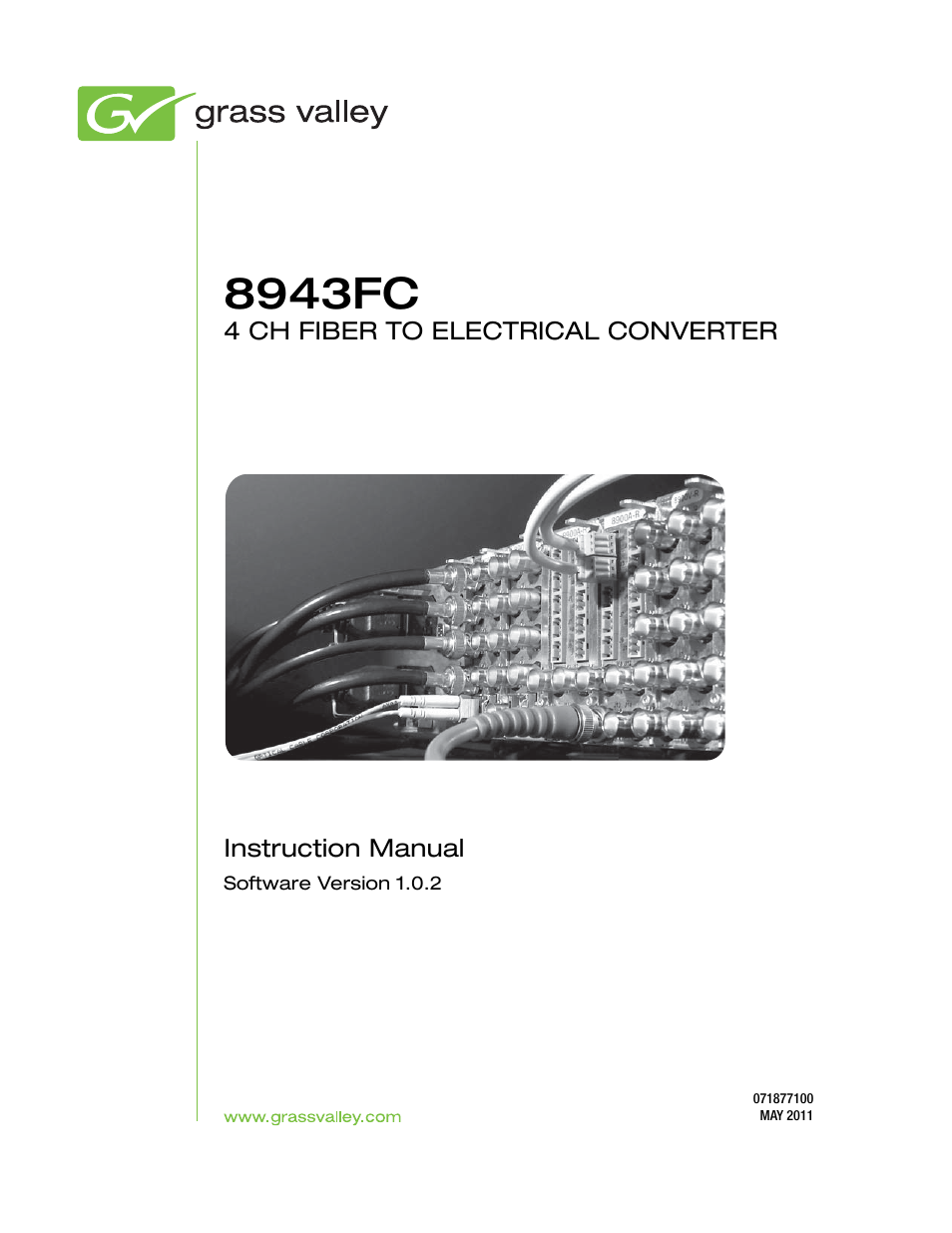 Grass Valley 8943FC User Manual | 64 pages