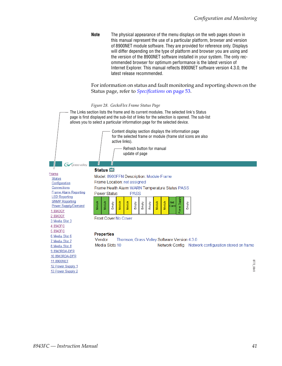 Shown in | Grass Valley 8943FC User Manual | Page 41 / 64