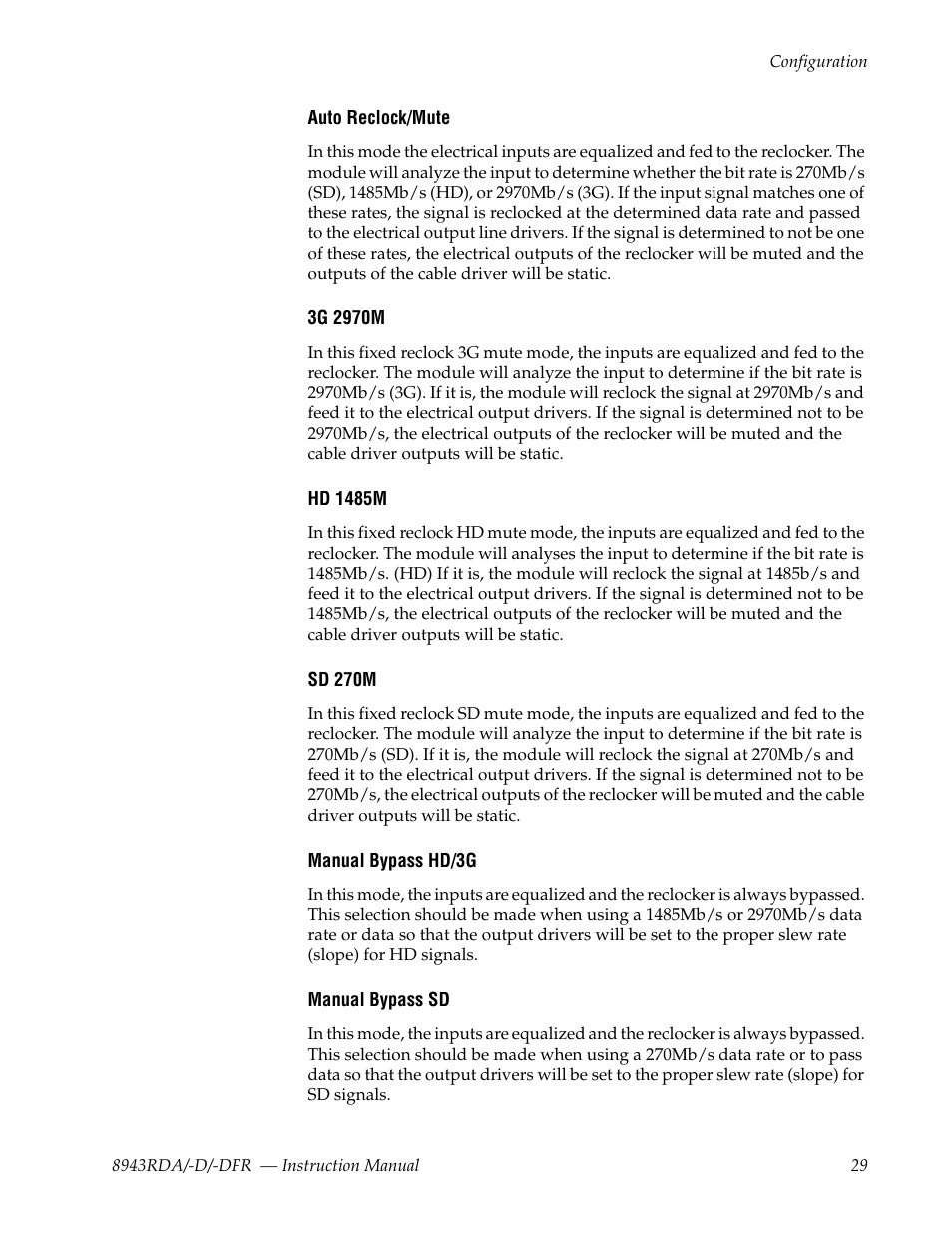 Grass Valley 8943RDA User Manual | Page 29 / 96