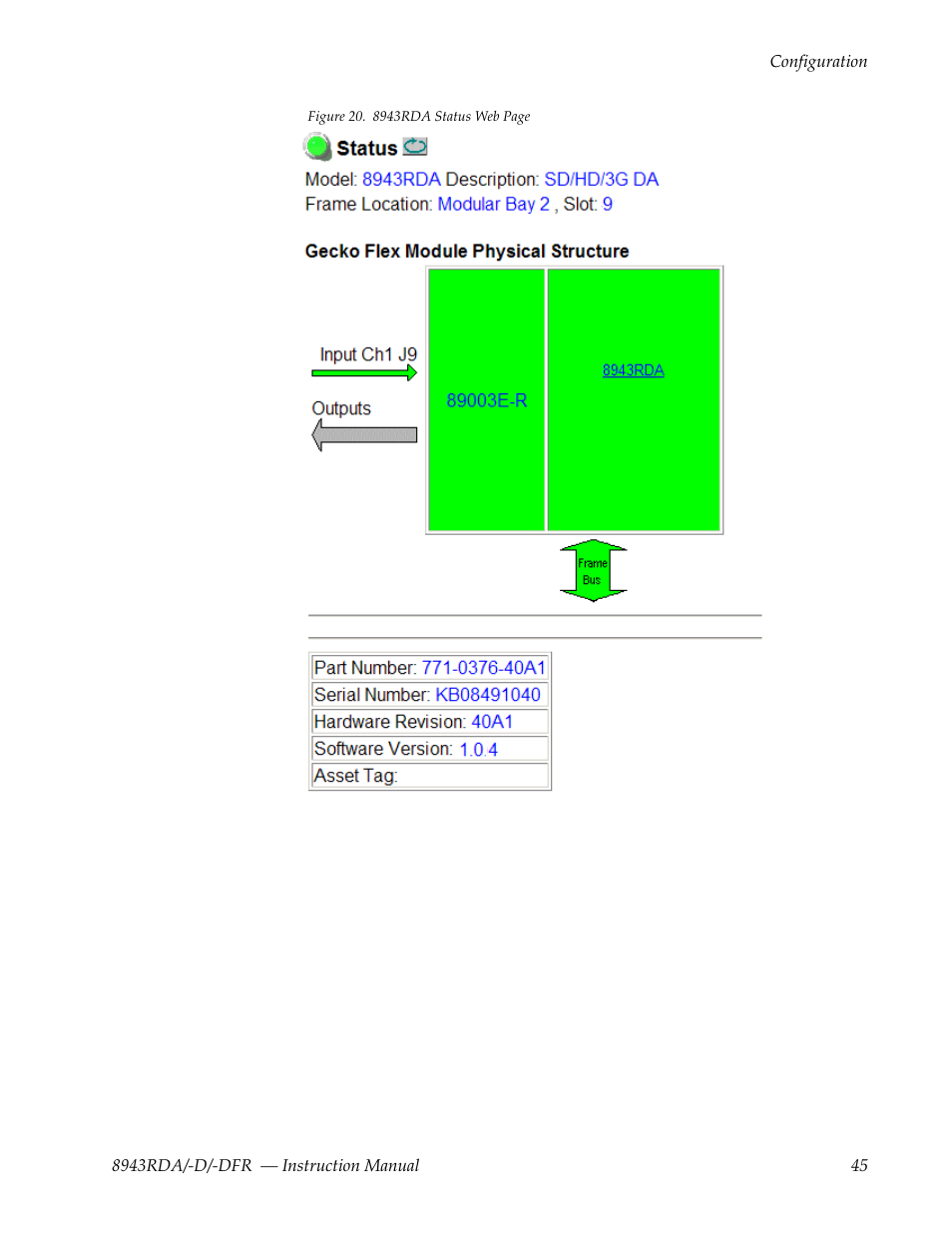 Grass Valley 8943RDA User Manual | Page 45 / 96