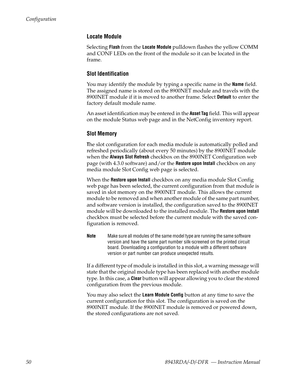 Grass Valley 8943RDA User Manual | Page 50 / 96