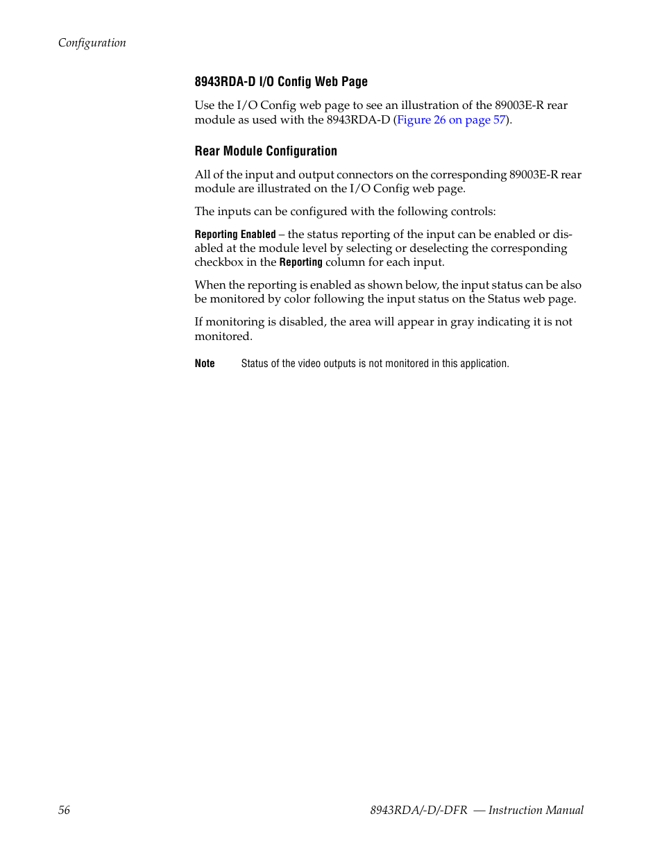Config | Grass Valley 8943RDA User Manual | Page 56 / 96
