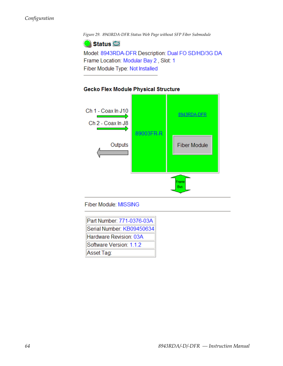 Grass Valley 8943RDA User Manual | Page 64 / 96