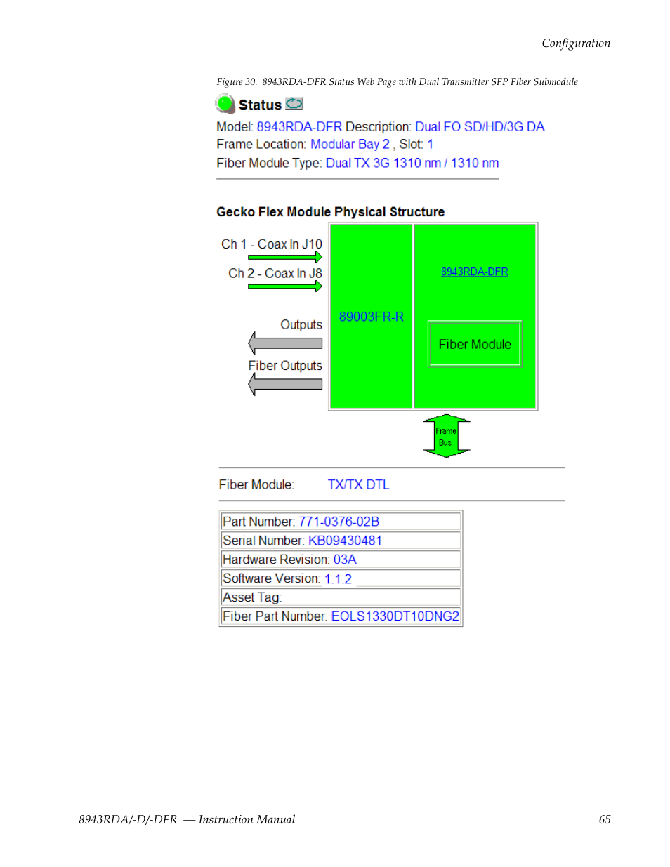 Grass Valley 8943RDA User Manual | Page 65 / 96