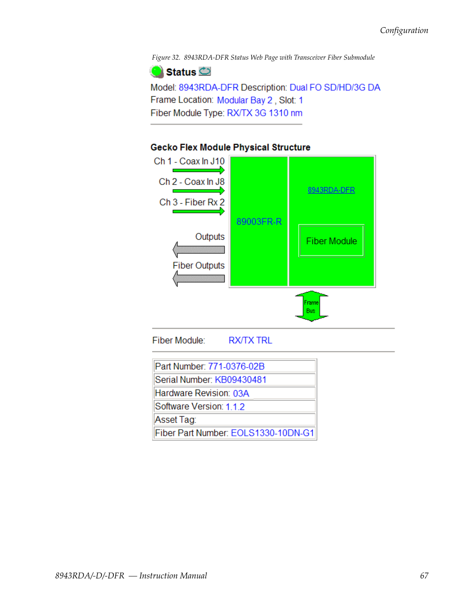 Grass Valley 8943RDA User Manual | Page 67 / 96