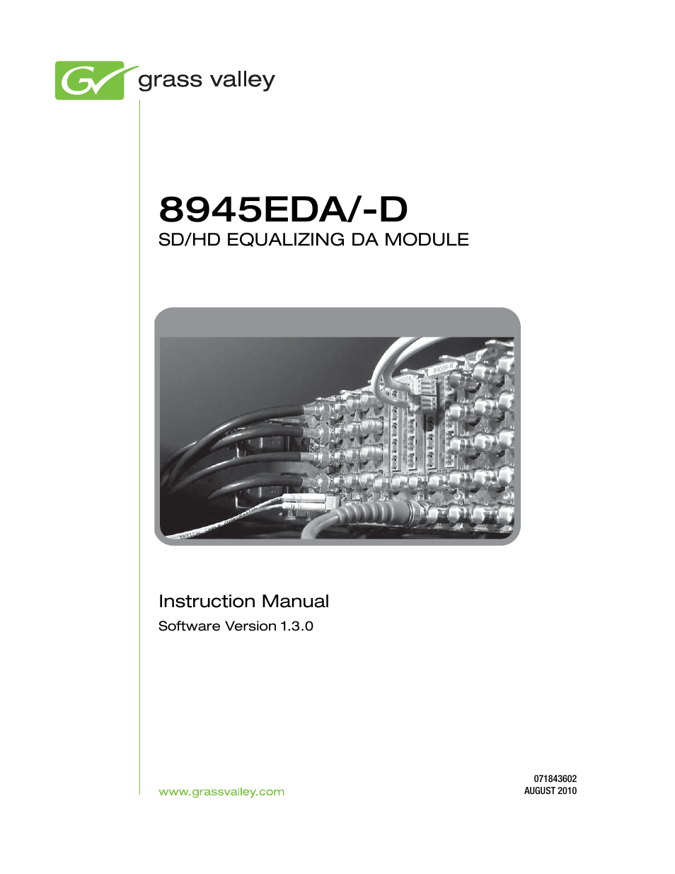 Grass Valley 8945EDA v.1.3.0 User Manual | 44 pages