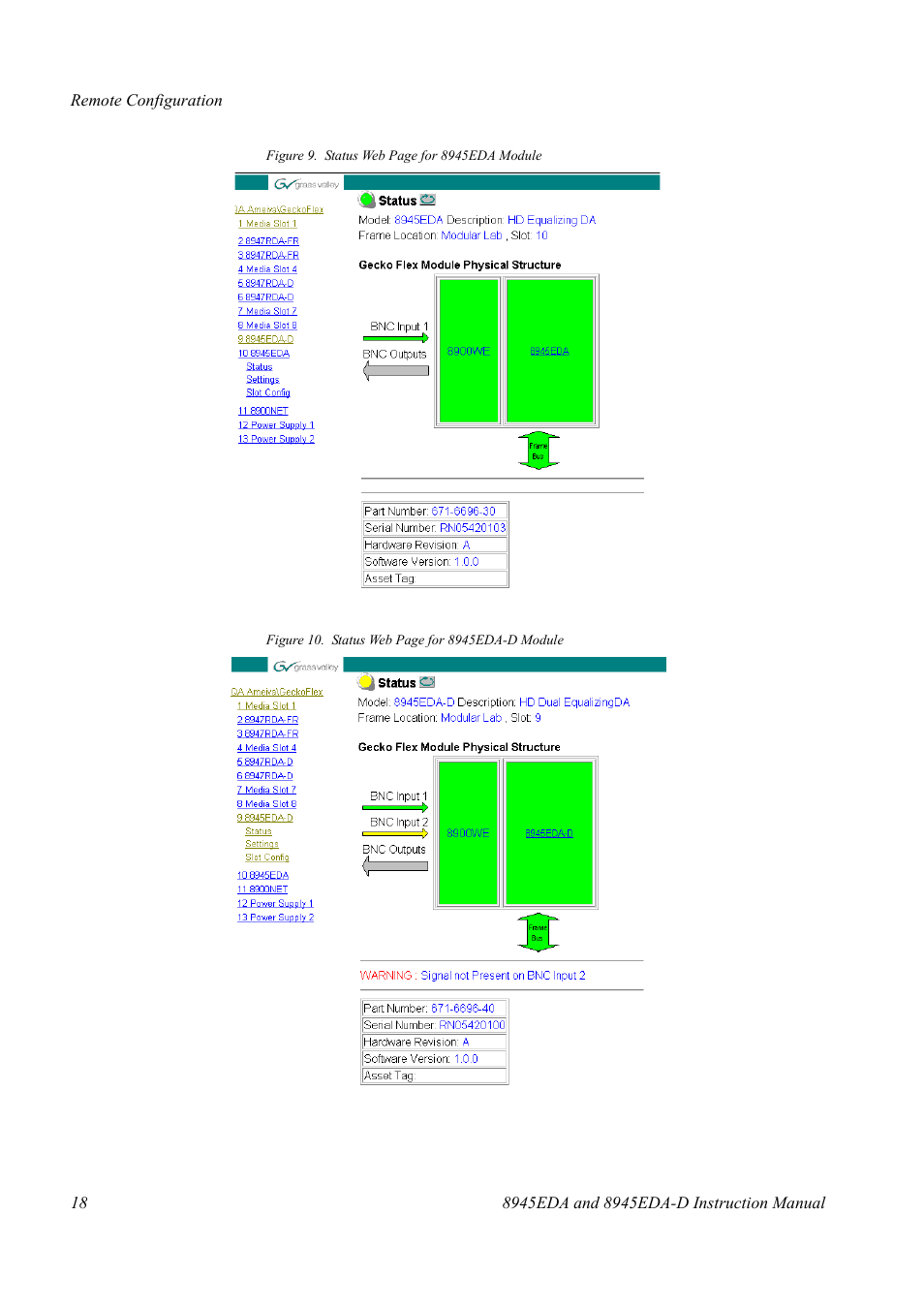 Grass Valley 8945EDA v.1.0.0 User Manual | Page 18 / 30
