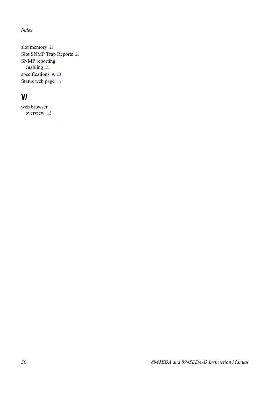 Grass Valley 8945EDA v.1.0.0 User Manual | Page 30 / 30