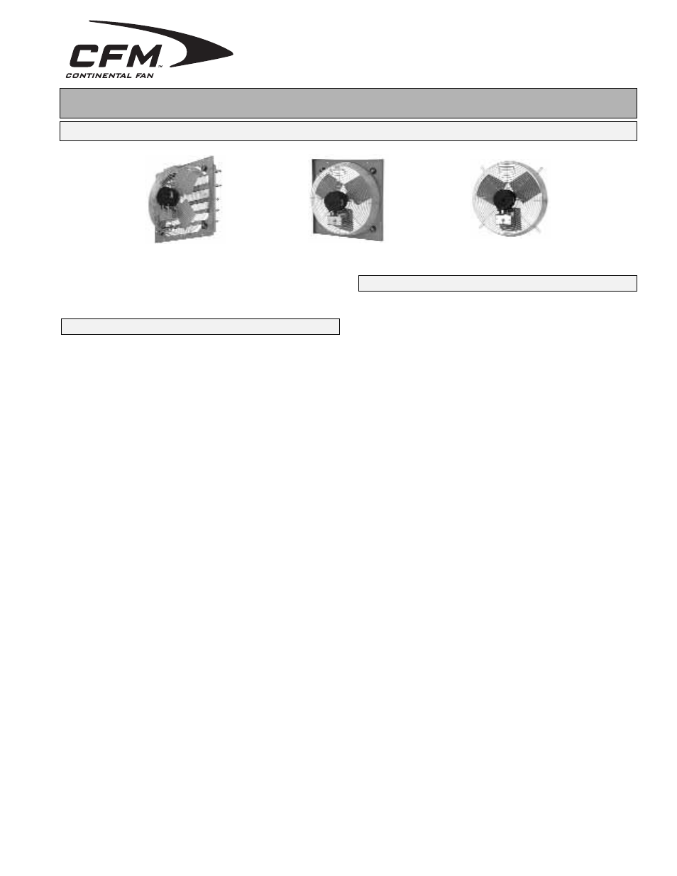CFM M-0710 User Manual | 2 pages