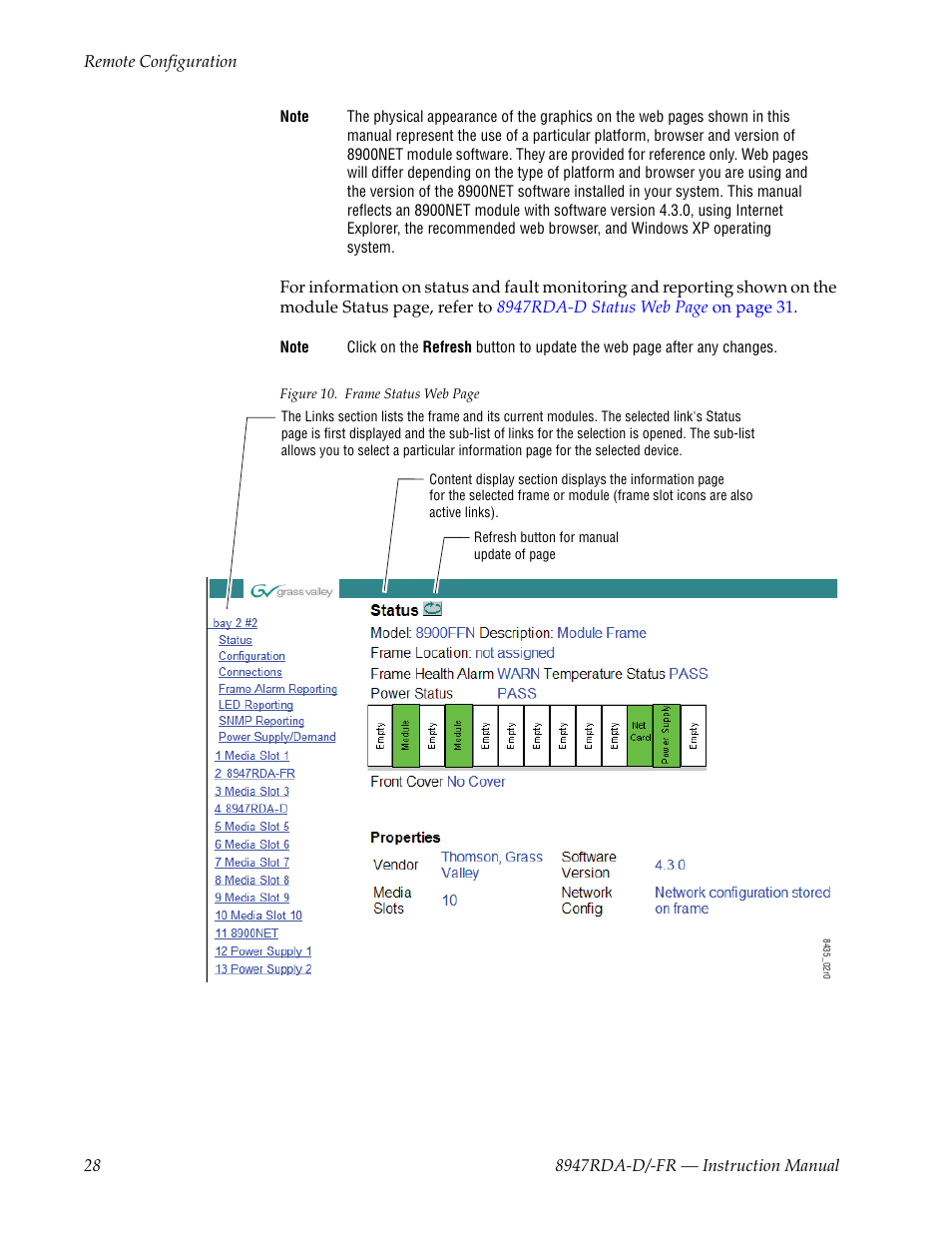 Grass Valley 8947RDA-D User Manual | Page 28 / 62