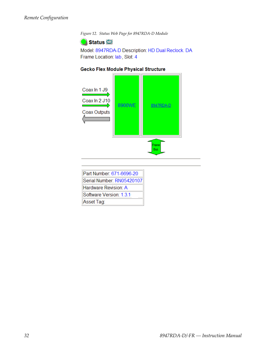 Grass Valley 8947RDA-D User Manual | Page 32 / 62