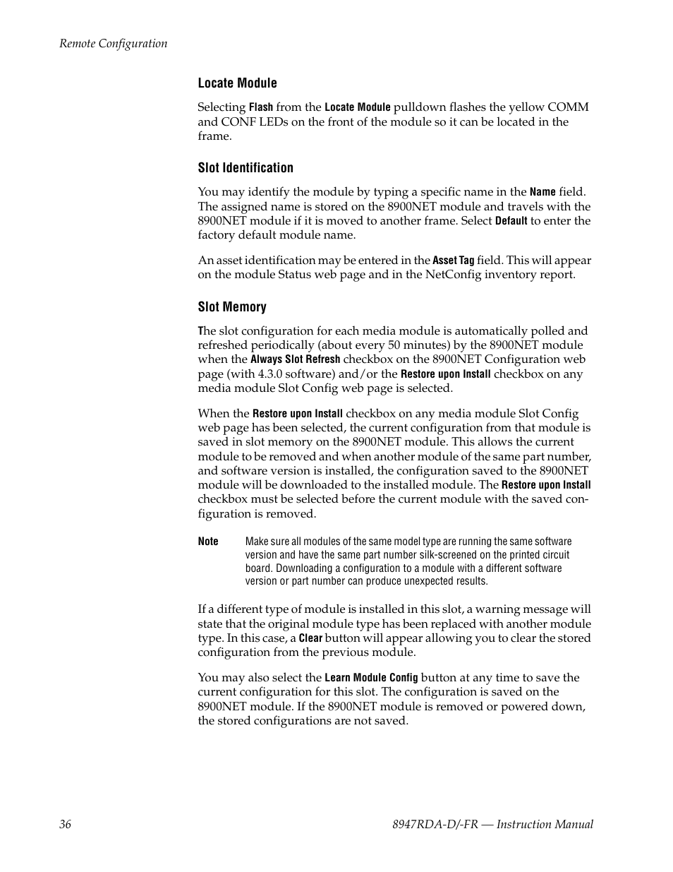 Grass Valley 8947RDA-D User Manual | Page 36 / 62