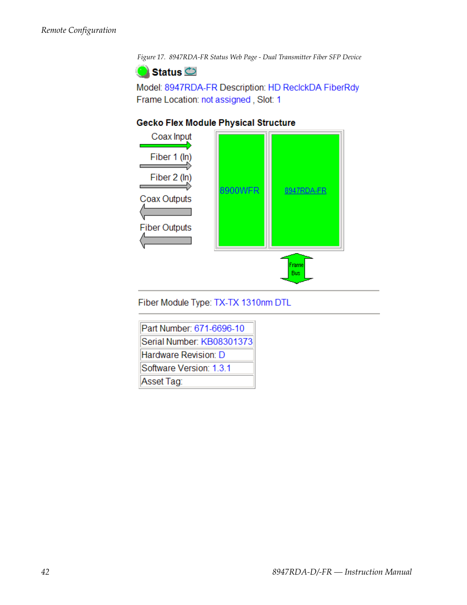 Grass Valley 8947RDA-D User Manual | Page 42 / 62