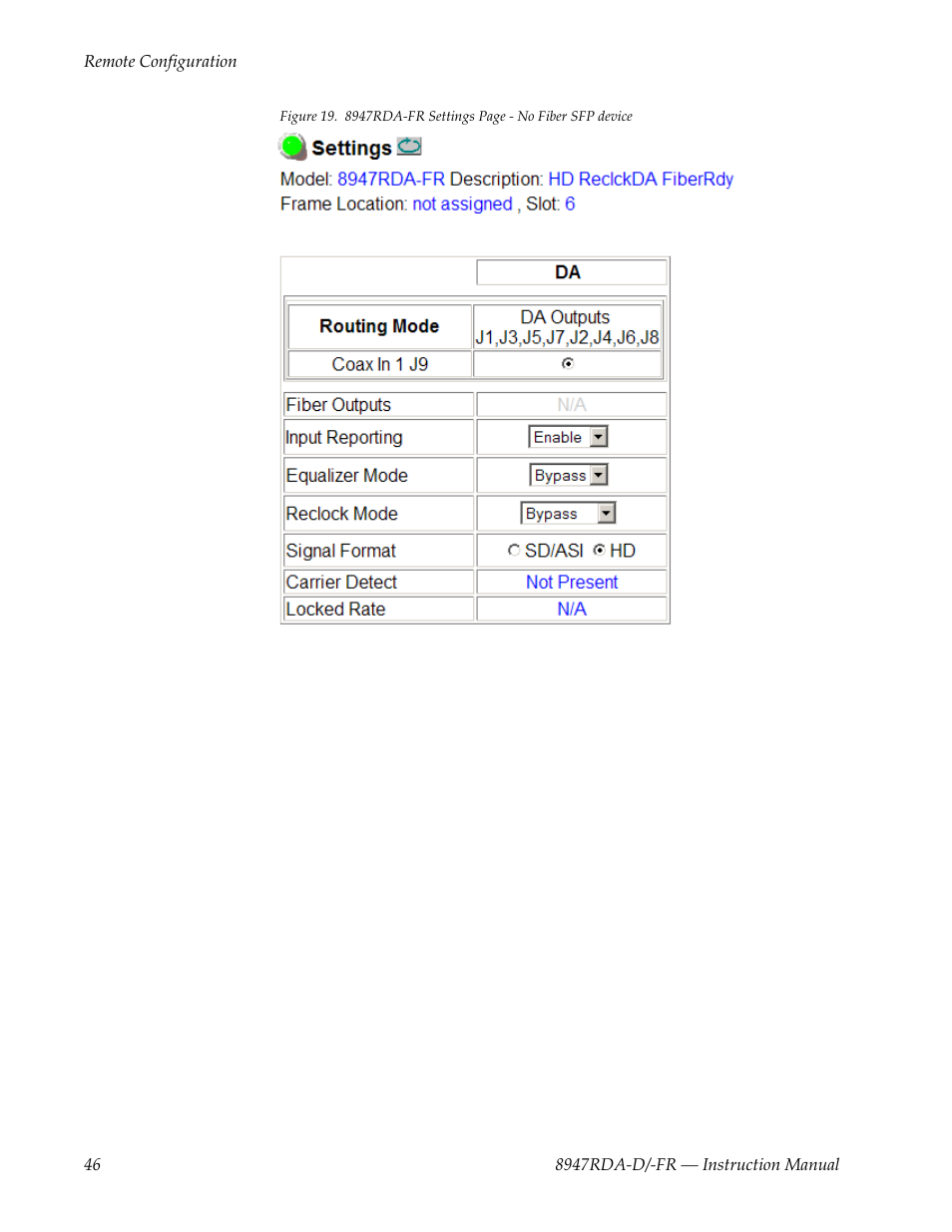 Grass Valley 8947RDA-D User Manual | Page 46 / 62
