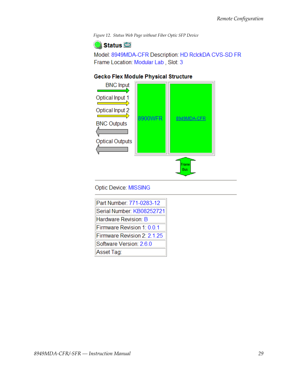 Grass Valley 8949MDA-CFR v.2.6.0 User Manual | Page 29 / 54