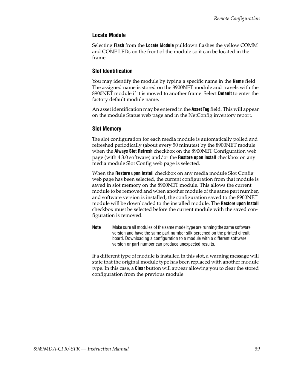 Grass Valley 8949MDA-CFR v.2.6.0 User Manual | Page 39 / 54