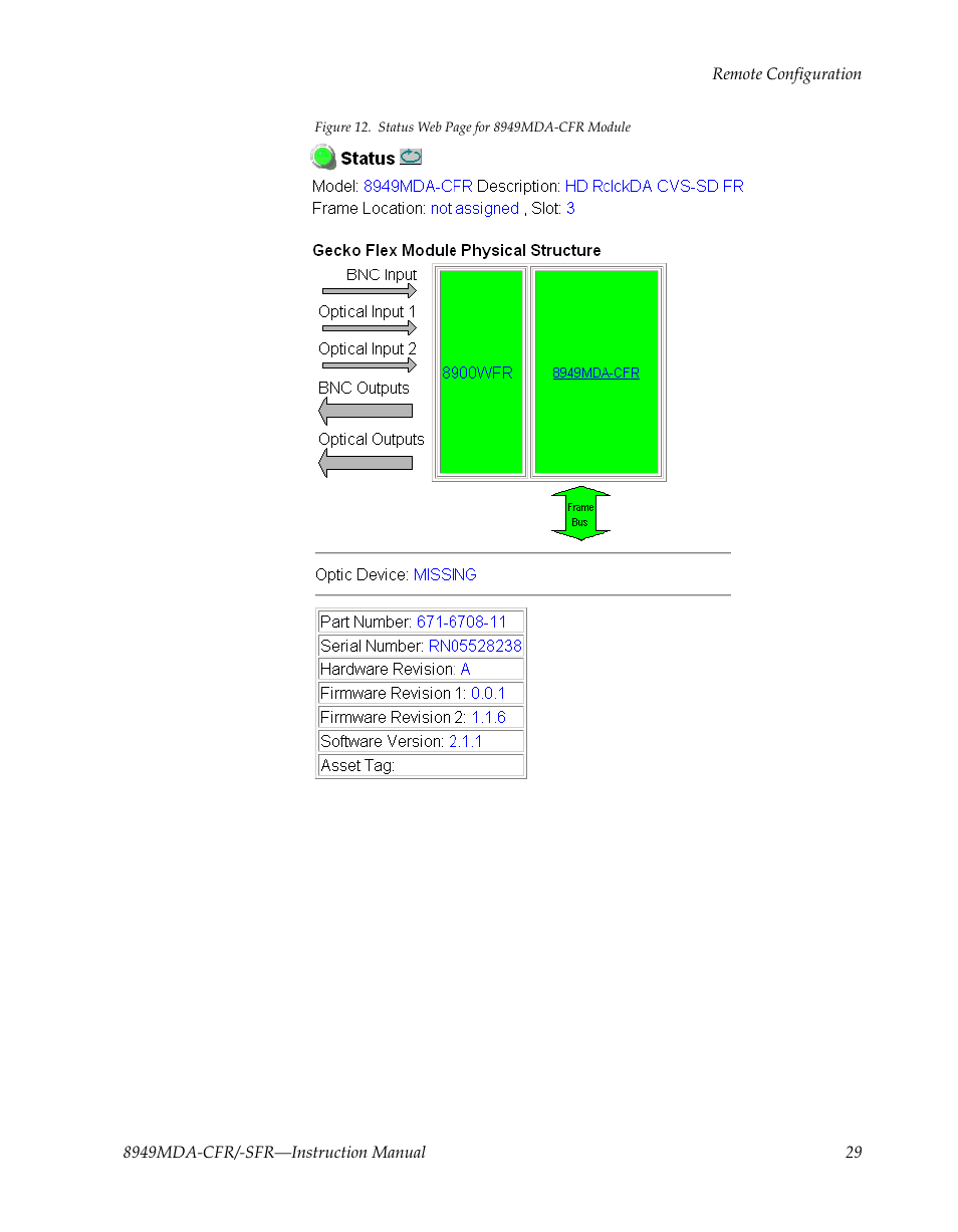 For 89 | Grass Valley 8949MDA-CFR v.1.1.X User Manual | Page 29 / 50