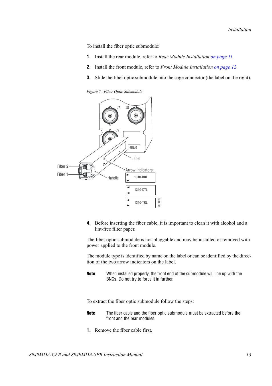 Grass Valley 8949MDA-CFR v.1.0.X User Manual | Page 13 / 34