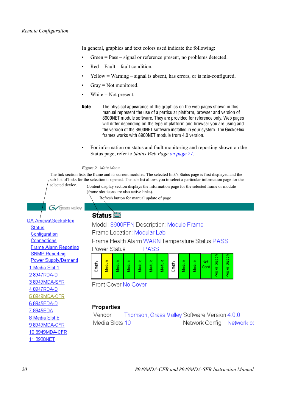 Grass Valley 8949MDA-CFR v.1.0.X User Manual | Page 20 / 34