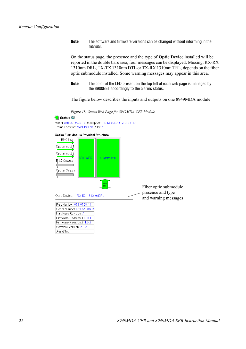 Grass Valley 8949MDA-CFR v.1.0.X User Manual | Page 22 / 34