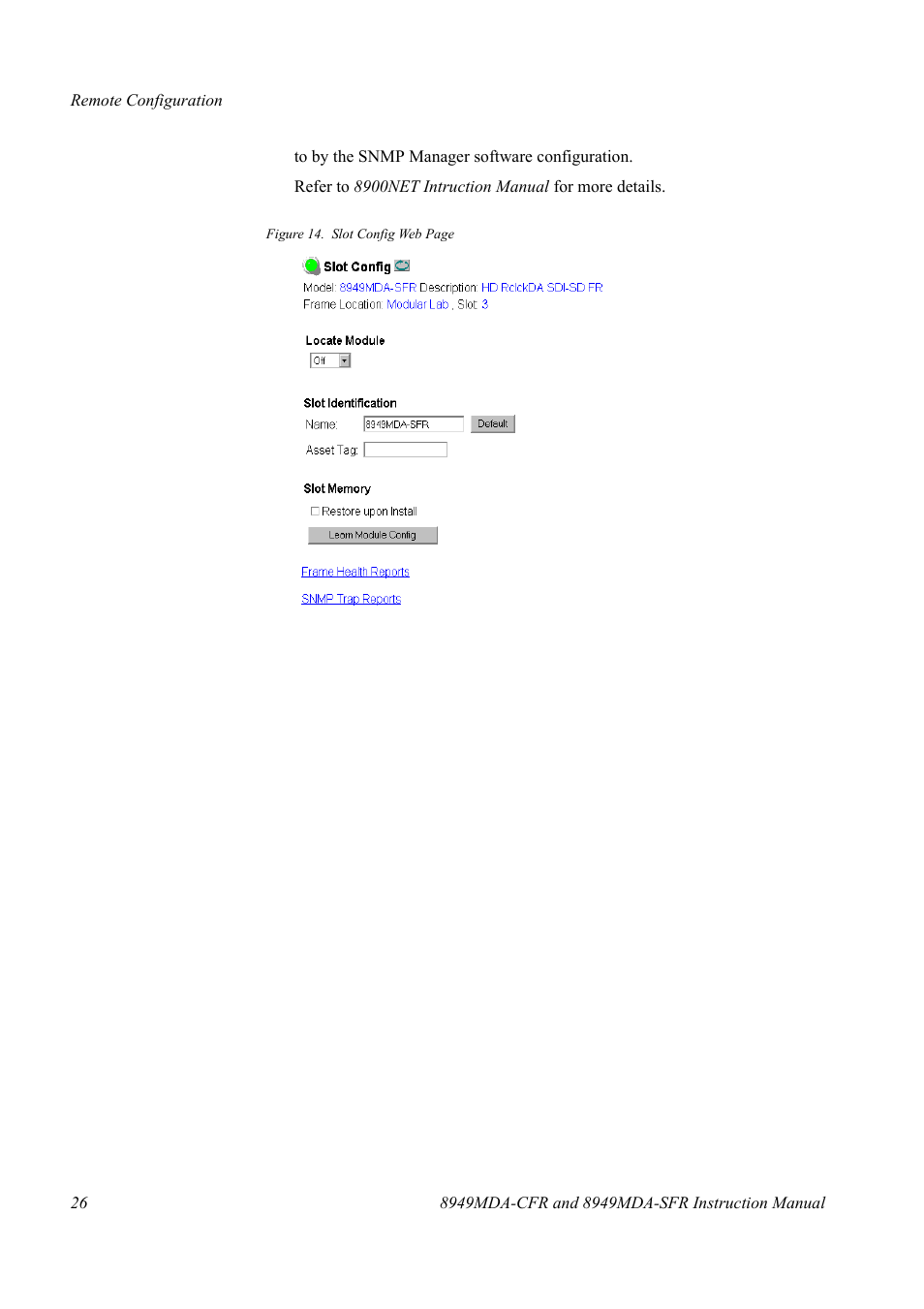 Grass Valley 8949MDA-CFR v.1.0.X User Manual | Page 26 / 34