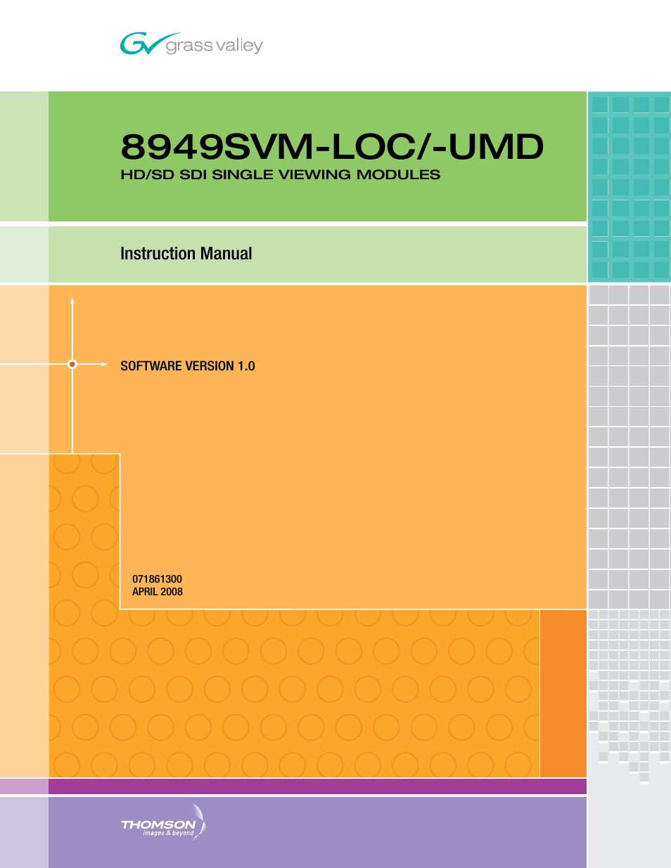 Grass Valley 8949SVM-LOC User Manual | 42 pages