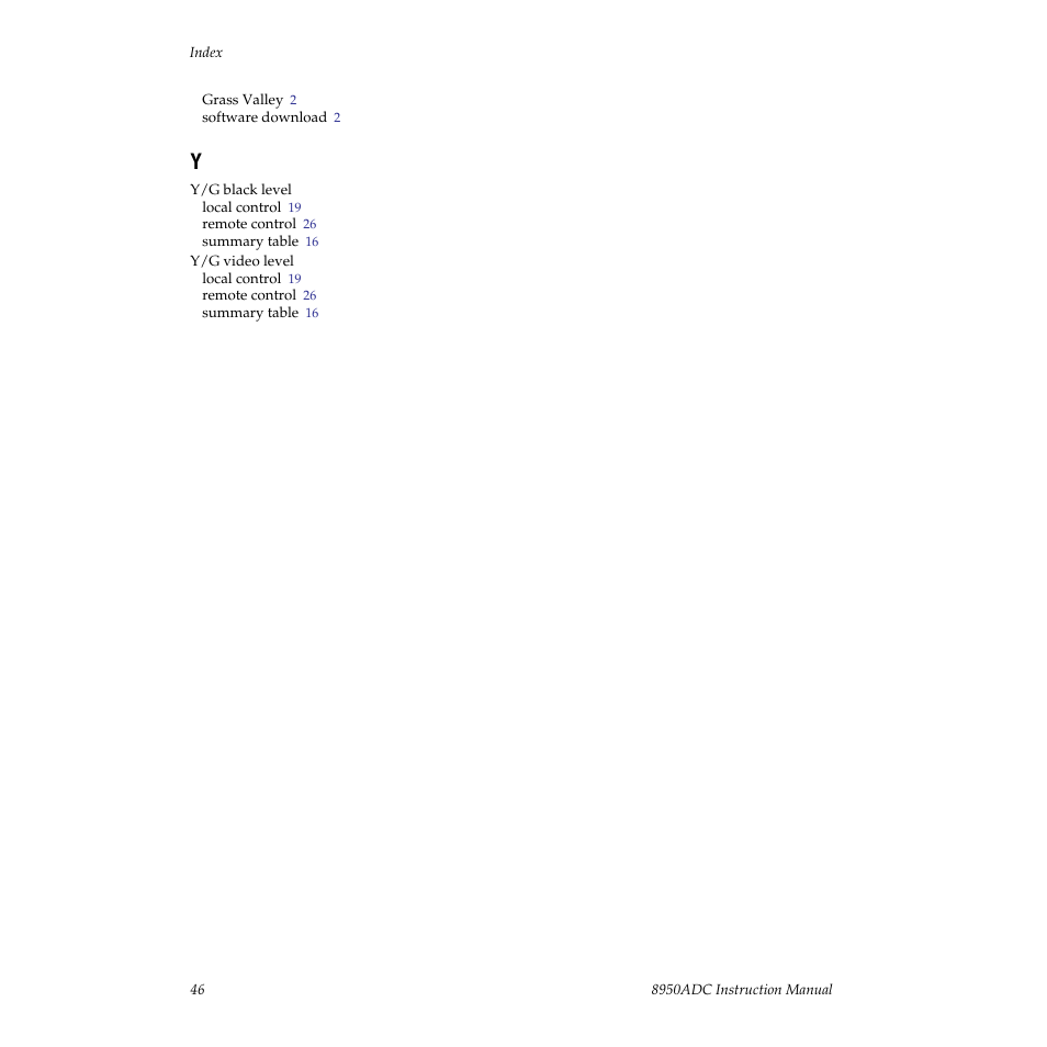 Grass Valley 8950ADC User Manual | Page 46 / 46