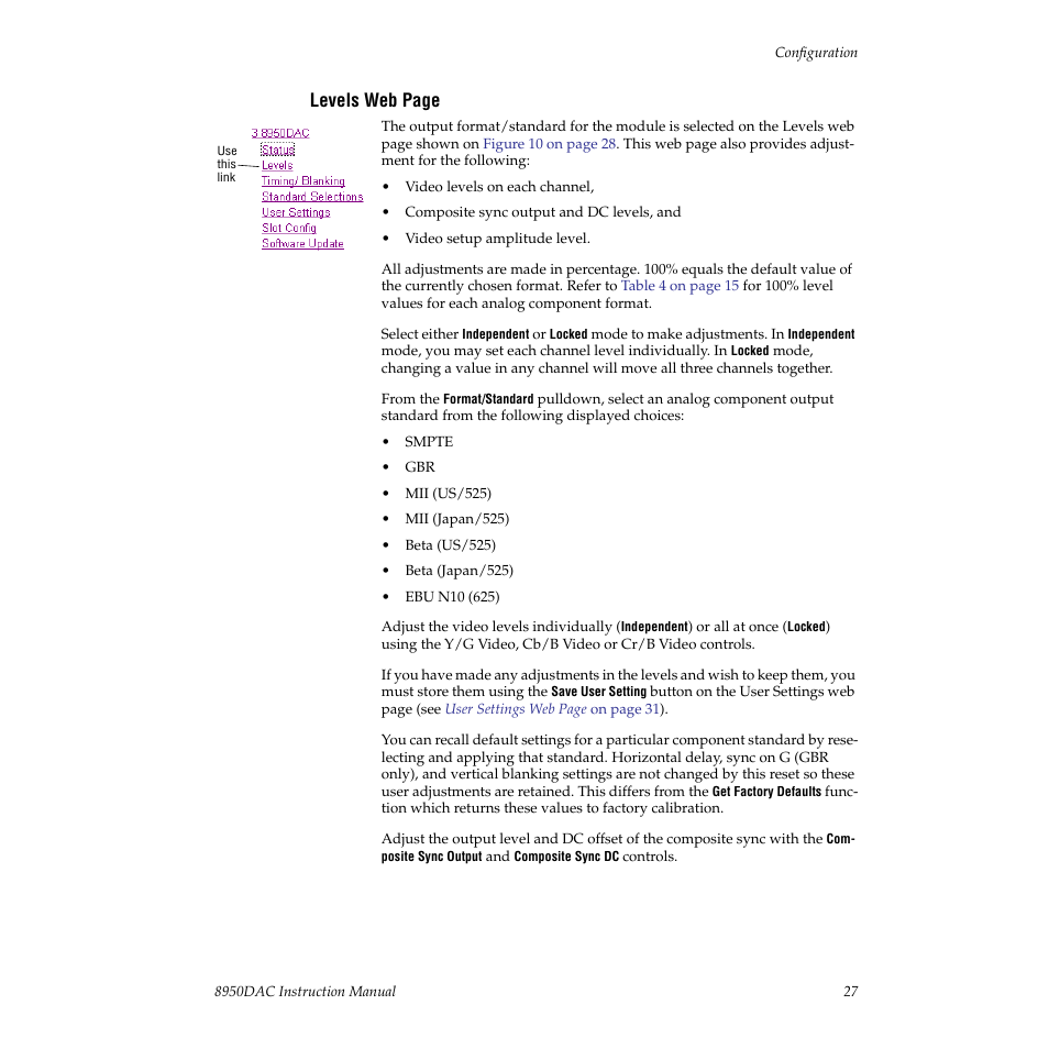 Grass Valley 8950DAC User Manual | Page 27 / 48