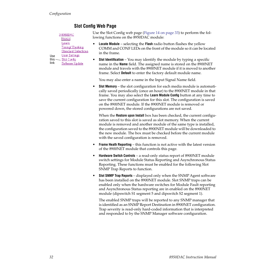 Grass Valley 8950DAC User Manual | Page 32 / 48