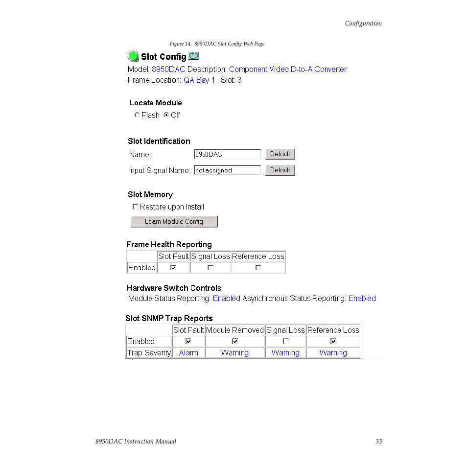 Grass Valley 8950DAC User Manual | Page 33 / 48