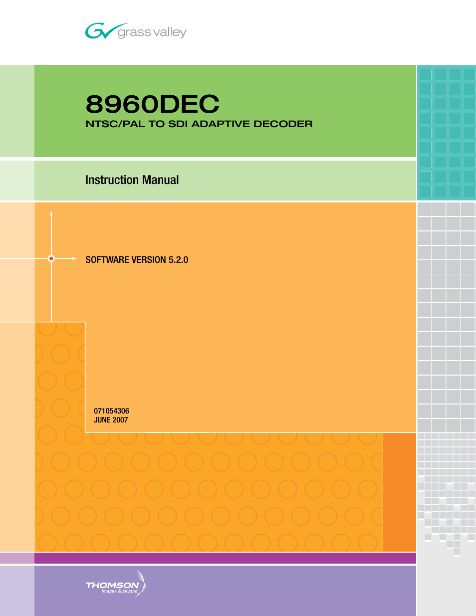 Grass Valley 8960DEC User Manual | 54 pages