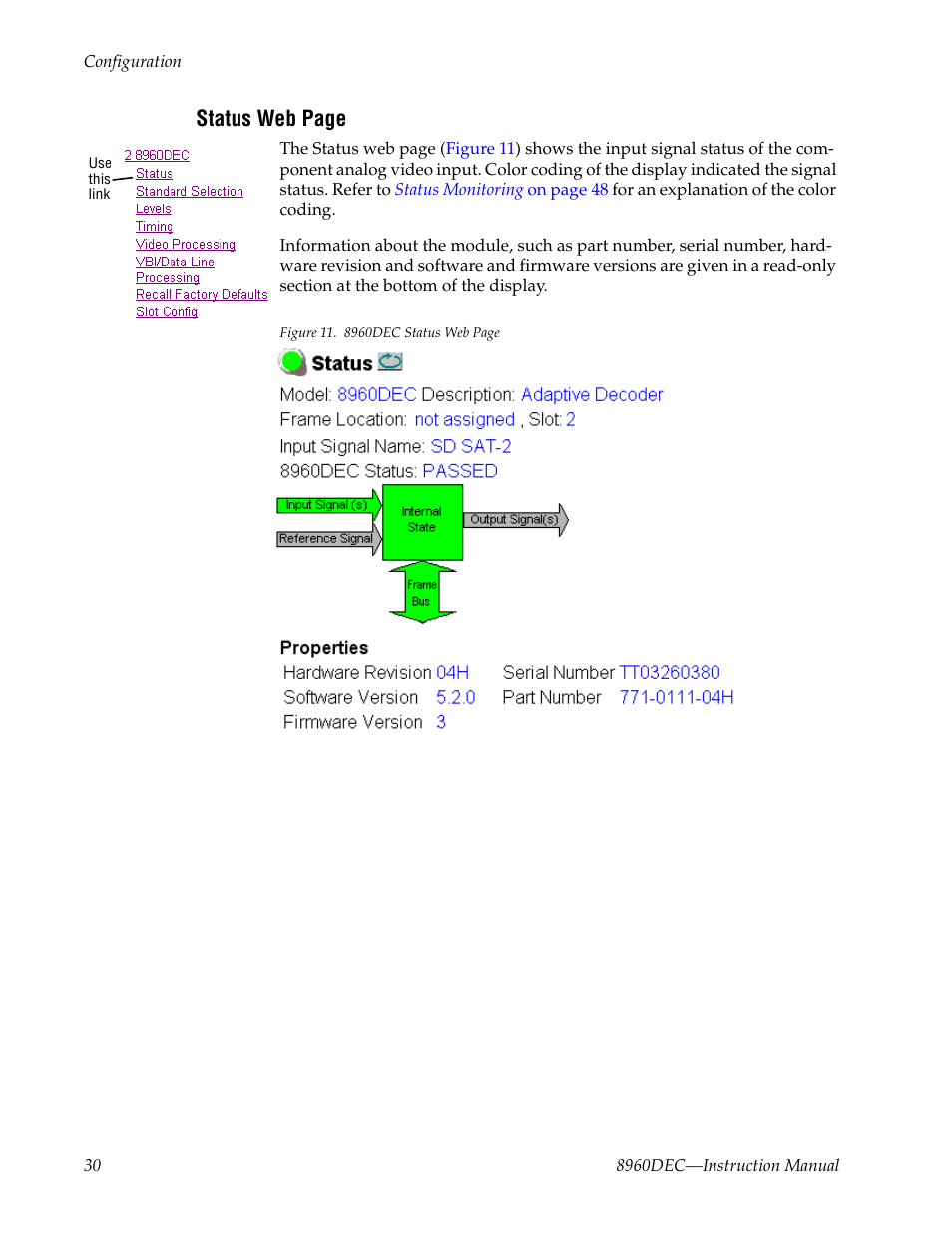 Grass Valley 8960DEC User Manual | Page 30 / 54