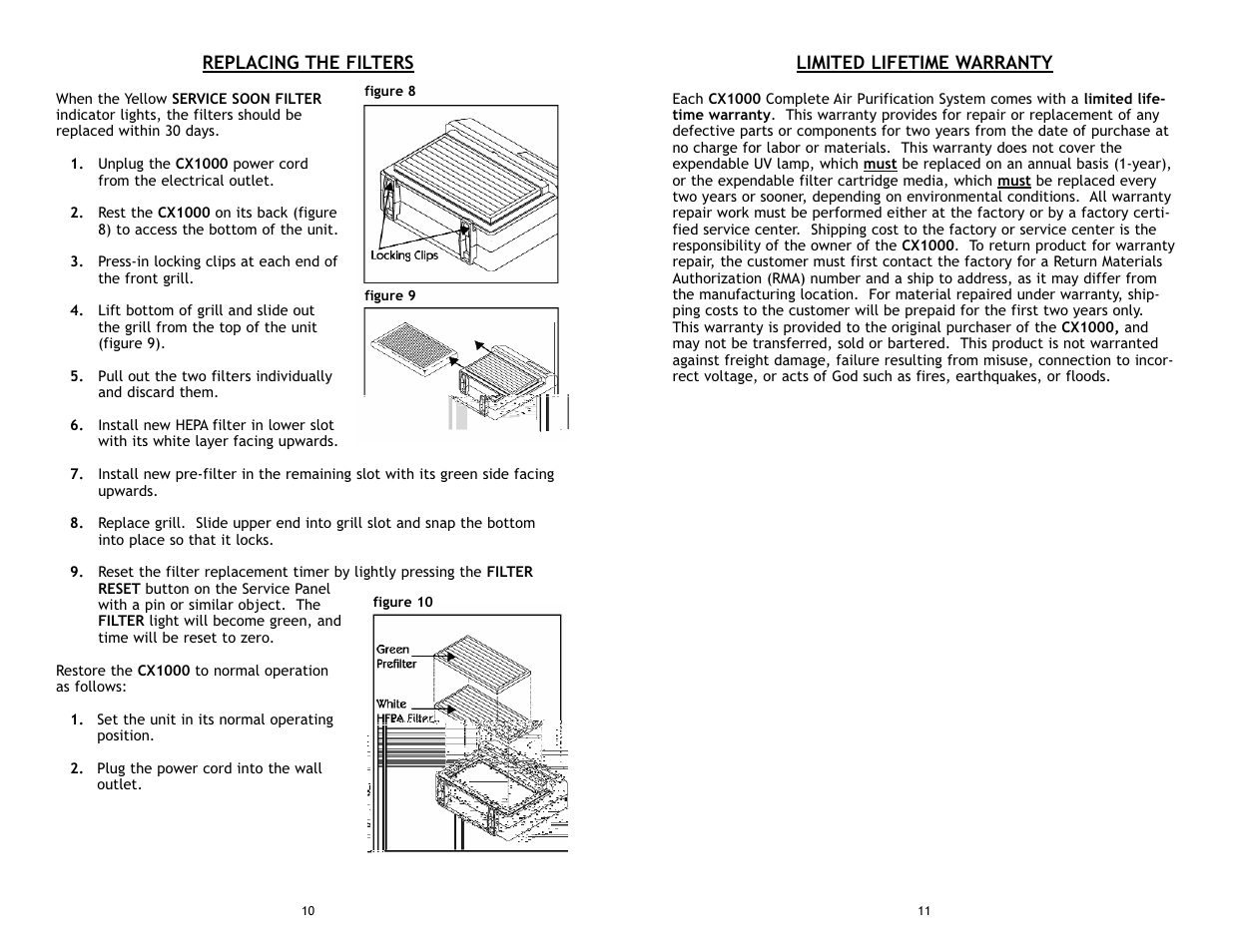 CFM CX1000 User Manual | Page 11 / 12