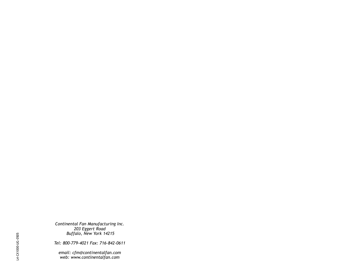 CFM CX1000 User Manual | Page 12 / 12