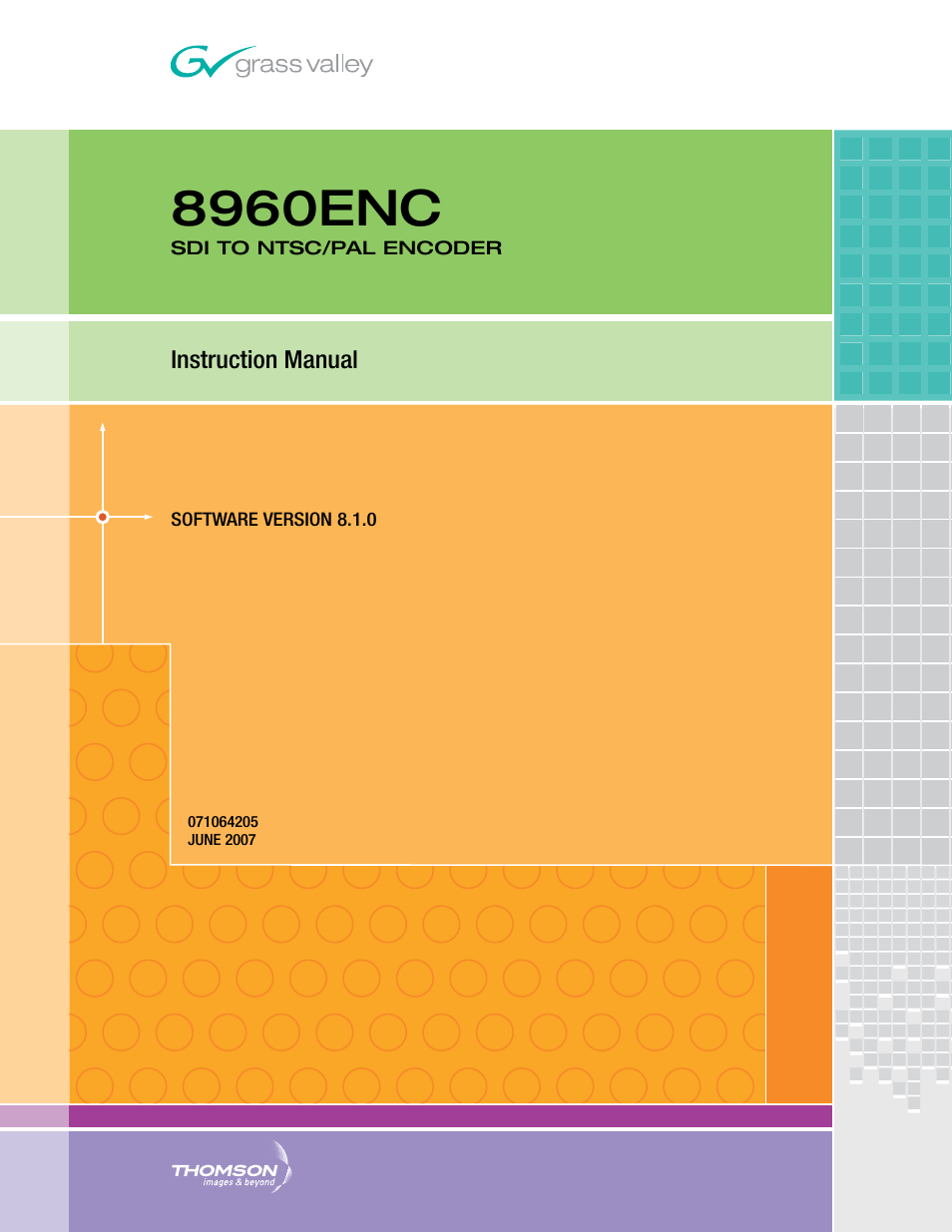 Grass Valley 8960ENC v.8.1.0 User Manual | 58 pages