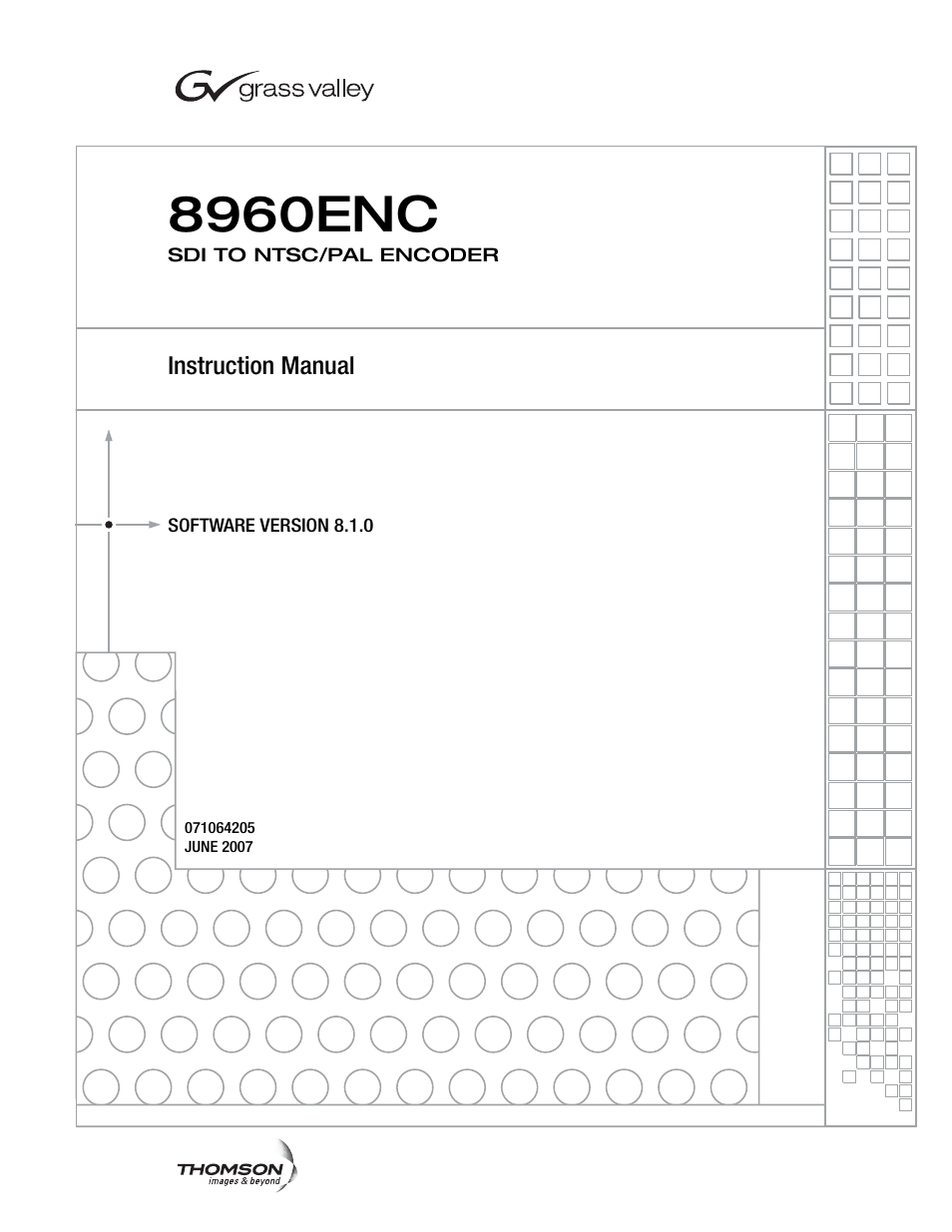 8960enc | Grass Valley 8960ENC v.8.1.0 User Manual | Page 3 / 58