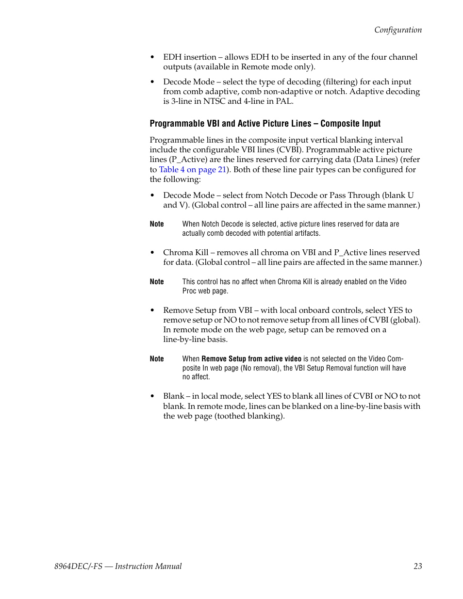 Grass Valley 8964DEC v.1.1.0 User Manual | Page 23 / 72