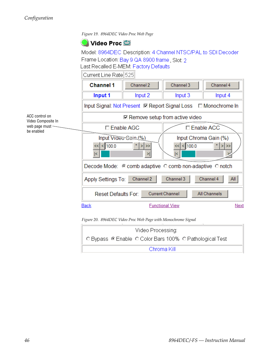 Grass Valley 8964DEC v.1.1.0 User Manual | Page 46 / 72