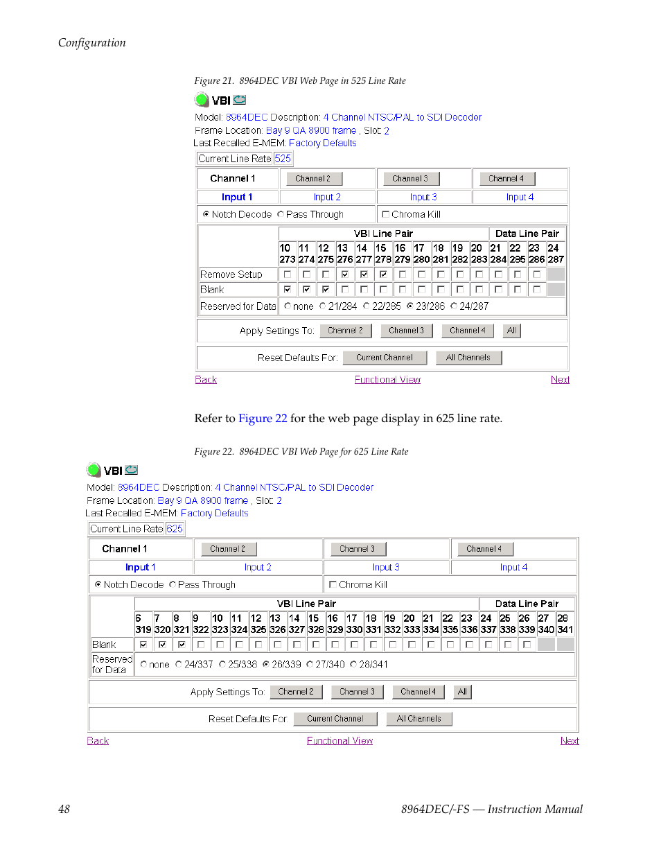 For 52, Figure 22 | Grass Valley 8964DEC v.1.1.0 User Manual | Page 48 / 72
