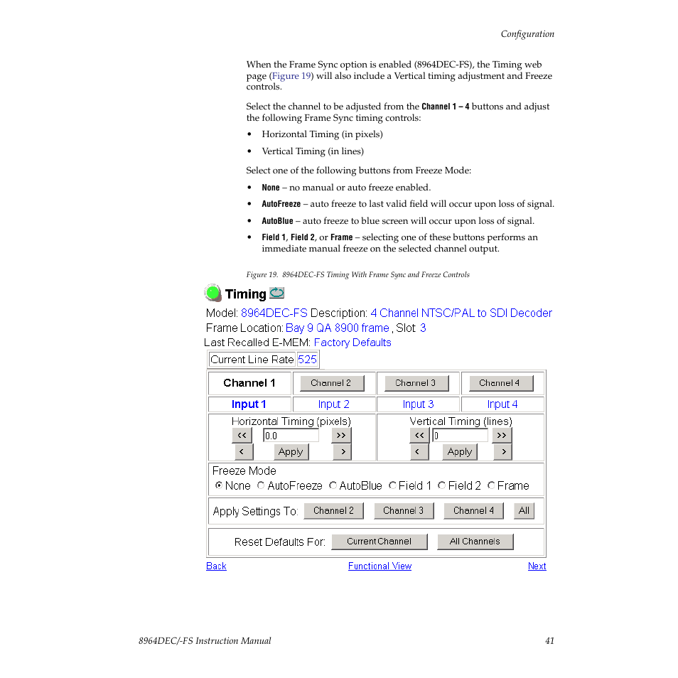 Grass Valley 8964DEC v.1.0.5 User Manual | Page 41 / 66