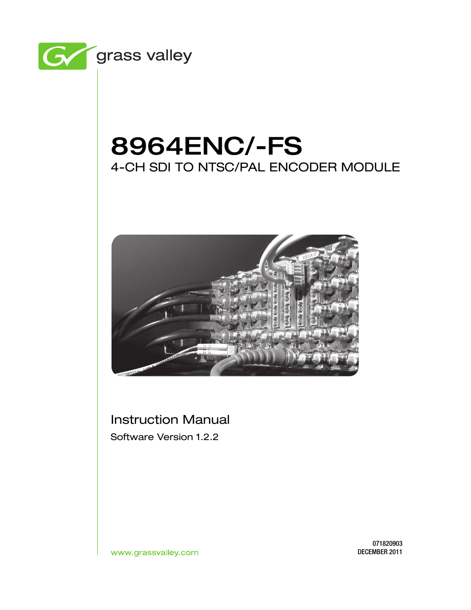 Grass Valley 8964ENC v.1.2.2 User Manual | 74 pages