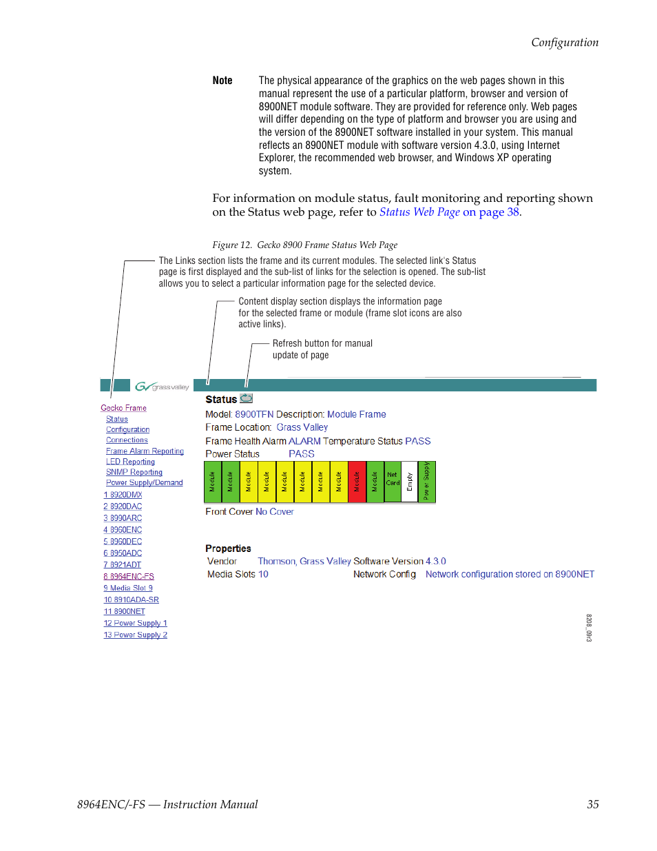 Grass Valley 8964ENC v.1.2.2 User Manual | Page 35 / 74