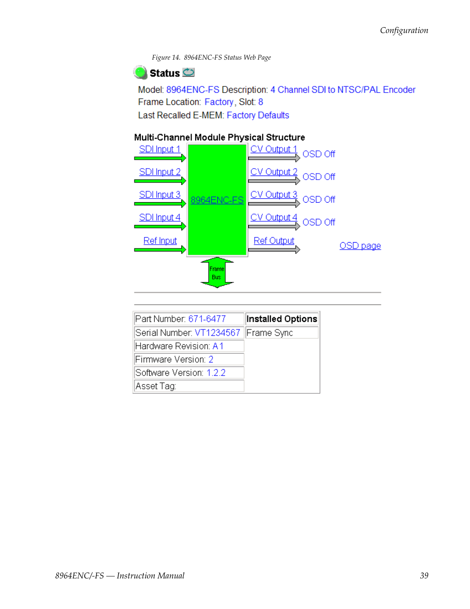 Grass Valley 8964ENC v.1.2.2 User Manual | Page 39 / 74