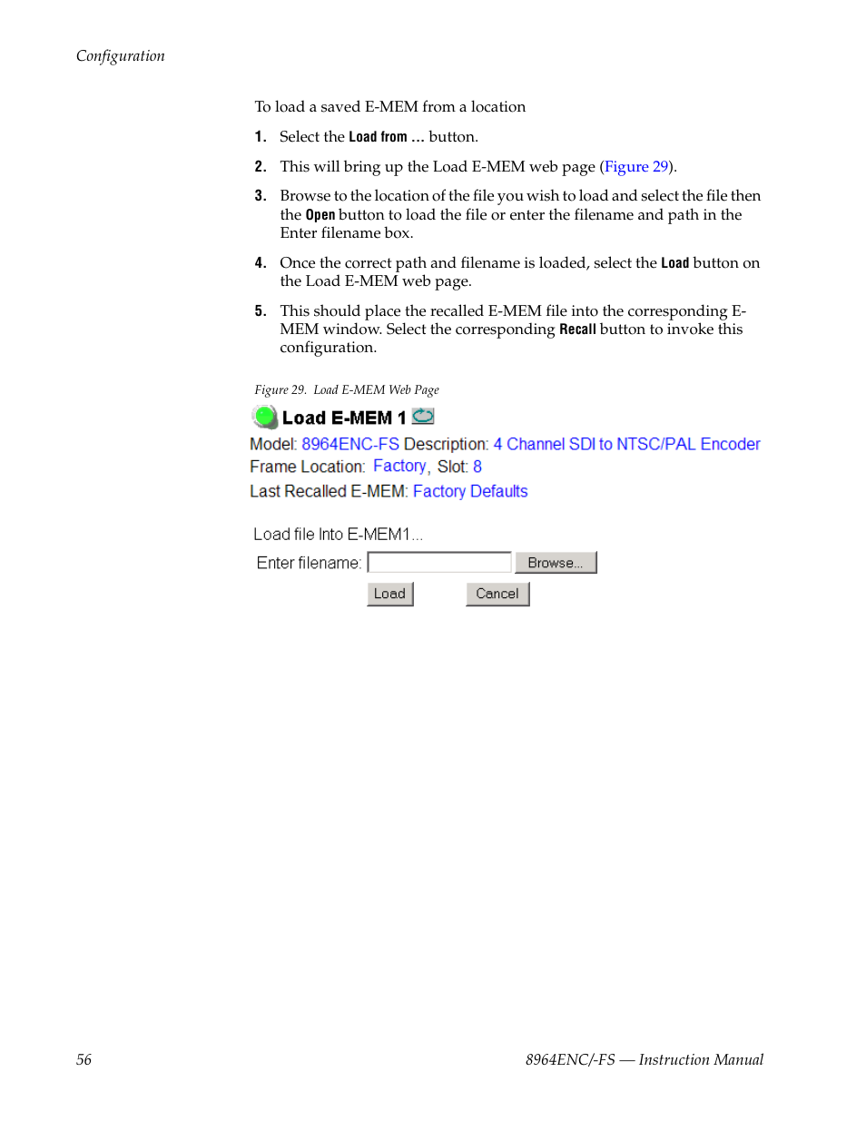 Grass Valley 8964ENC v.1.2.2 User Manual | Page 56 / 74