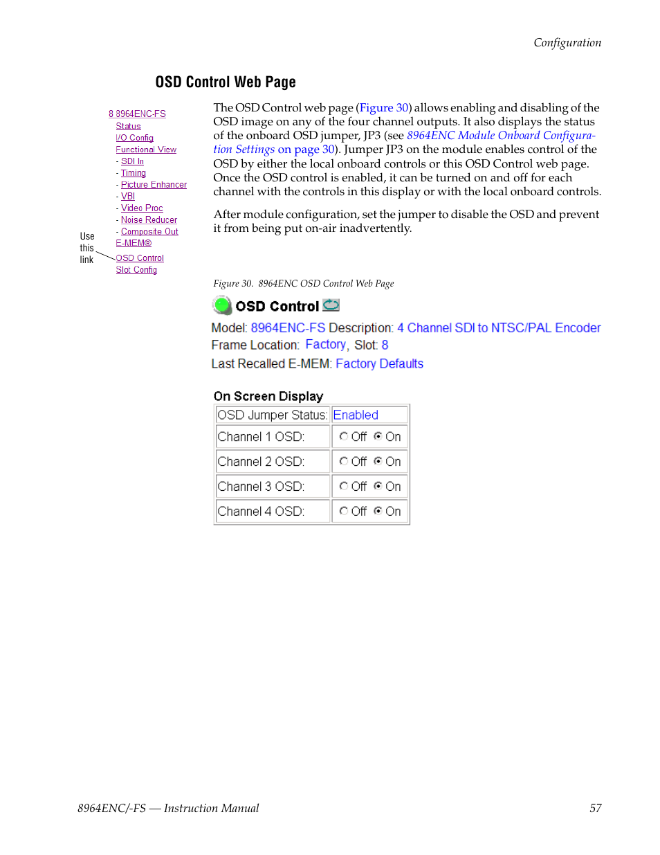 Fer to | Grass Valley 8964ENC v.1.2.2 User Manual | Page 57 / 74