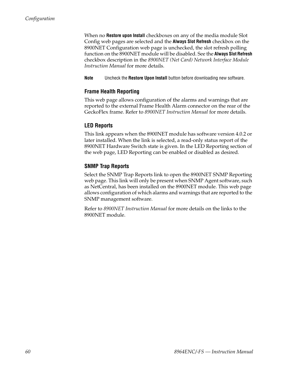 Grass Valley 8964ENC v.1.2.2 User Manual | Page 60 / 74