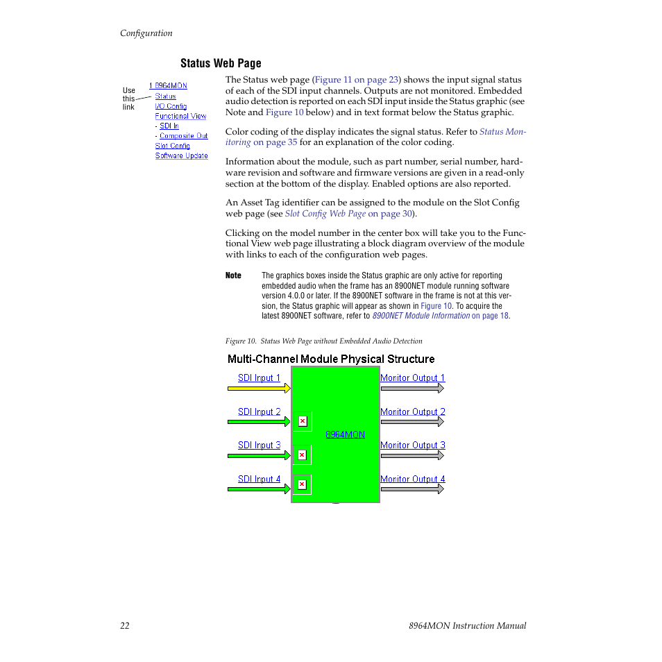 Grass Valley 8964MON User Manual | Page 22 / 42