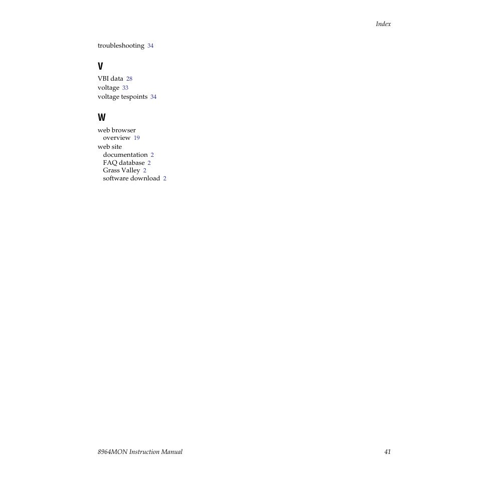 Grass Valley 8964MON User Manual | Page 41 / 42
