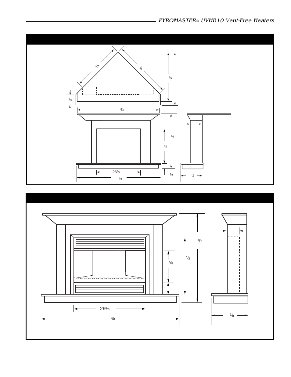 Uvhb10 series gas appliance - corner cabinet, Uvhb10 series gas appliance, Pyromaster | Uvhb10 vent-free heaters | CFM UVHB10 User Manual | Page 3 / 13